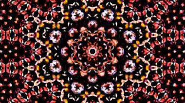 Parlayan güzel soyut bir kaleydoskop, ince hareketleri düzenleyen parlak bir ışık.