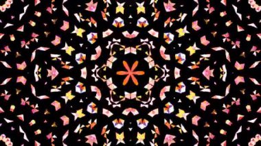 Parlayan güzel soyut bir kaleydoskop, ince hareketleri düzenleyen parlak bir ışık.