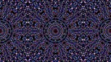 Parlayan güzel soyut bir kaleydoskop, ince hareketleri düzenleyen parlak bir ışık.
