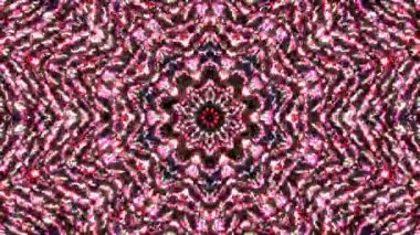 Parlayan güzel soyut bir kaleydoskop, ince hareketleri düzenleyen parlak bir ışık.