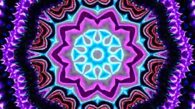 Parlayan güzel soyut bir kaleydoskop, ince hareketleri düzenleyen parlak bir ışık.