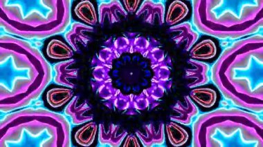 Parlayan güzel soyut bir kaleydoskop, ince hareketleri düzenleyen parlak bir ışık.