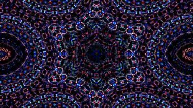 Parlayan güzel soyut bir kaleydoskop, ince hareketleri düzenleyen parlak bir ışık.