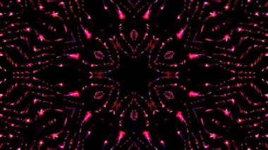 Parlayan güzel soyut bir kaleydoskop, ince hareketleri düzenleyen parlak bir ışık.