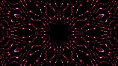 Parlayan güzel soyut bir kaleydoskop, ince hareketleri düzenleyen parlak bir ışık.