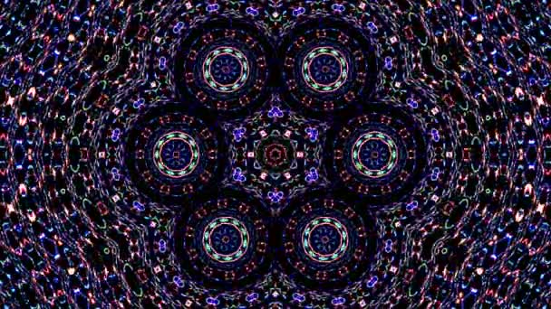 Krásný Abstraktní Kaleidoskop Který Září Zářící Světlo Které Reguluje Jemné — Stock video