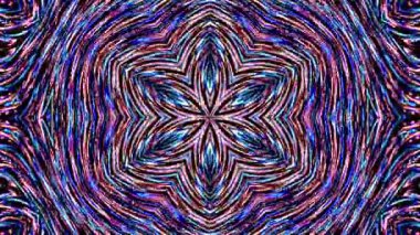 Parlayan güzel soyut bir kaleydoskop, ince hareketleri düzenleyen parlak bir ışık.