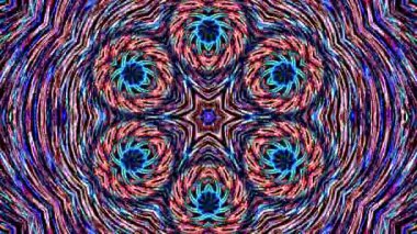 Parlayan güzel soyut bir kaleydoskop, ince hareketleri düzenleyen parlak bir ışık.