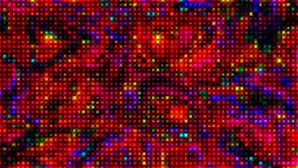 彩色线形波浪运动 在黑色背景上 — 图库视频影像