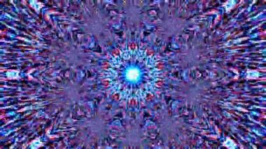 Parlayan güzel soyut bir kaleydoskop, ince hareketleri düzenleyen parlak bir ışık.