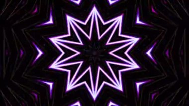 Çember şekilli noktalar dalga hareketi, renkli, siyah arkaplan üzerinde