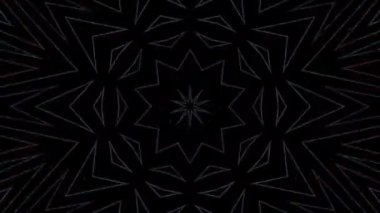 Çember şekilli noktalar dalga hareketi, renkli, siyah arkaplan üzerinde