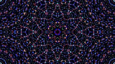 Hareket eden siyah arkaplanı değiştiren titreşimli, parlak ışığın güzel videoları