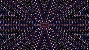 Hareket eden siyah arkaplanı değiştiren titreşimli, parlak ışığın güzel videoları