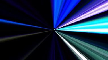 Hareket eden siyah arkaplanı değiştiren titreşimli, parlak ışığın güzel videoları