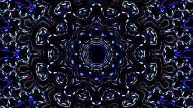 Hareket eden siyah arkaplanı değiştiren titreşimli, parlak ışığın güzel videoları