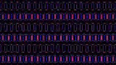 Hareket eden siyah arkaplanı değiştiren titreşimli, parlak ışığın güzel videoları