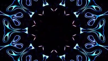 Hareket eden siyah arkaplanı değiştiren titreşimli, parlak ışığın güzel videoları