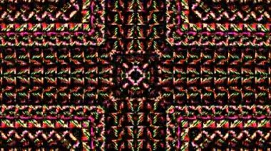 Hareket eden siyah arkaplanı değiştiren titreşimli, parlak ışığın güzel videoları