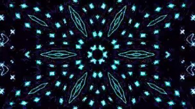 Hareket eden siyah arkaplanı değiştiren titreşimli, parlak ışığın güzel videoları