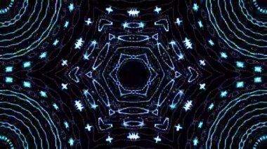 Hareket eden siyah arkaplanı değiştiren titreşimli, parlak ışığın güzel videoları