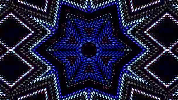 ちらつきの美しいビデオ ムーブメントの黒の背景をシフト発光 — ストック動画