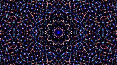 Hareket eden siyah arkaplanı değiştiren titreşimli, parlak ışığın güzel videoları