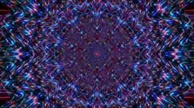 Hareket eden siyah arkaplanı değiştiren titreşimli, parlak ışığın güzel videoları