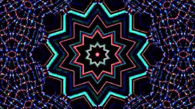 Hareket eden siyah arkaplanı değiştiren titreşimli, parlak ışığın güzel videoları