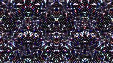 Hareket eden siyah arkaplanı değiştiren titreşimli, parlak ışığın güzel videoları