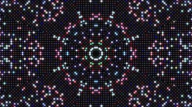 Hareket eden siyah arkaplanı değiştiren titreşimli, parlak ışığın güzel videoları