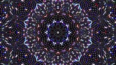 Hareket eden siyah arkaplanı değiştiren titreşimli, parlak ışığın güzel videoları