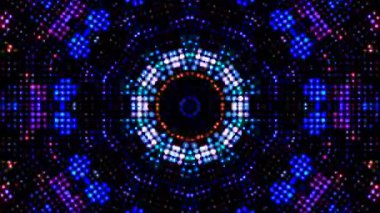 Parlayan güzel soyut bir kaleydoskop, ince hareketleri düzenleyen parlak bir ışık.