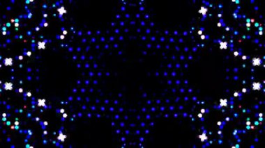 Parlayan güzel soyut bir kaleydoskop, ince hareketleri düzenleyen parlak bir ışık.