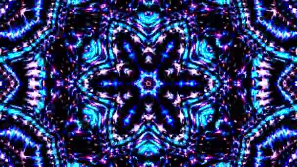 Beautiful Abstract Kaleidoscope Shines Radiant Light Regulates Subtle Movements — Stock Video