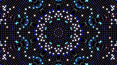 Parlayan güzel soyut bir kaleydoskop, ince hareketleri düzenleyen parlak bir ışık.