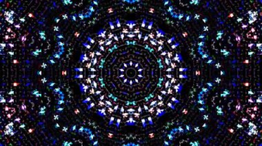 Parlayan güzel soyut bir kaleydoskop, ince hareketleri düzenleyen parlak bir ışık.