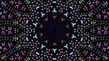 Parlayan güzel soyut bir kaleydoskop, ince hareketleri düzenleyen parlak bir ışık.