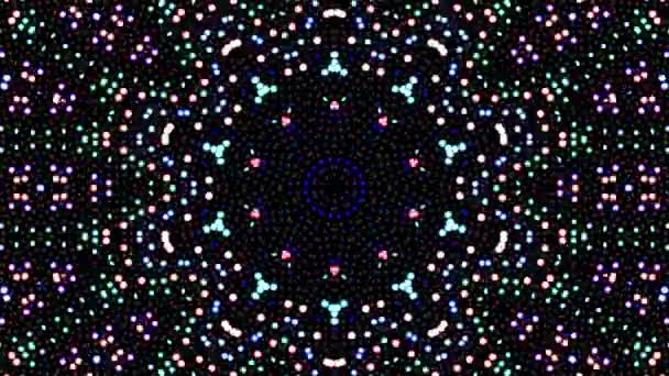 Schönes Abstraktes Kaleidoskop Das Leuchtet Ein Strahlendes Licht Das Die — Stockvideo