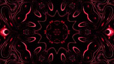 Parlayan güzel soyut bir kaleydoskop, ince hareketleri düzenleyen parlak bir ışık.