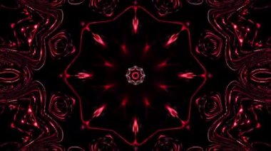 Parlayan güzel soyut bir kaleydoskop, ince hareketleri düzenleyen parlak bir ışık.