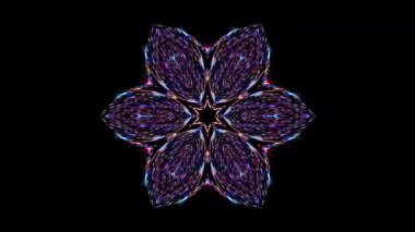 Siyah arkaplanda parlayan ışık noktalarının renkli nokta dalgası