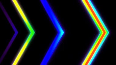 çizgi dalga hareketi, renkli, siyah arkaplan üzerinde