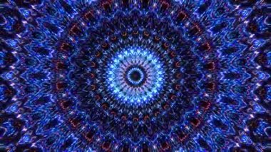 Parlayan güzel soyut bir kaleydoskop, ince hareketleri düzenleyen parlak bir ışık.