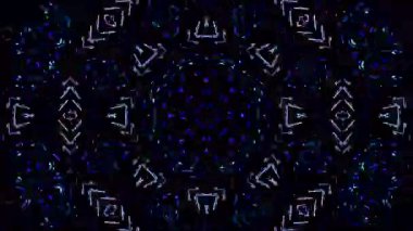 Parlayan güzel soyut bir kaleydoskop, ince hareketleri düzenleyen parlak bir ışık.