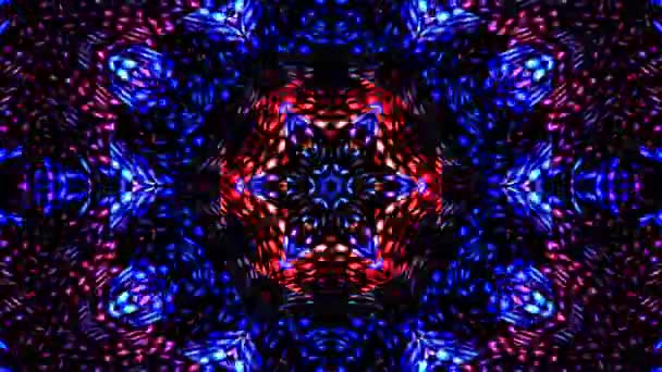 Krásný Abstraktní Kaleidoskop Který Září Zářící Světlo Které Reguluje Jemné — Stock video