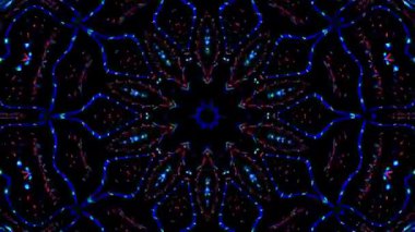 Soyut arka plan hareket eden çizgiler ve parlayan ışık noktaları. Çemberlerle canlandırma