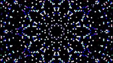 Parlayan güzel soyut bir kaleydoskop, ince hareketleri düzenleyen parlak bir ışık.