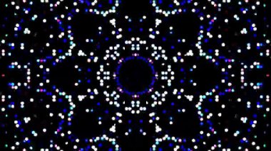 Parlayan güzel soyut bir kaleydoskop, ince hareketleri düzenleyen parlak bir ışık.