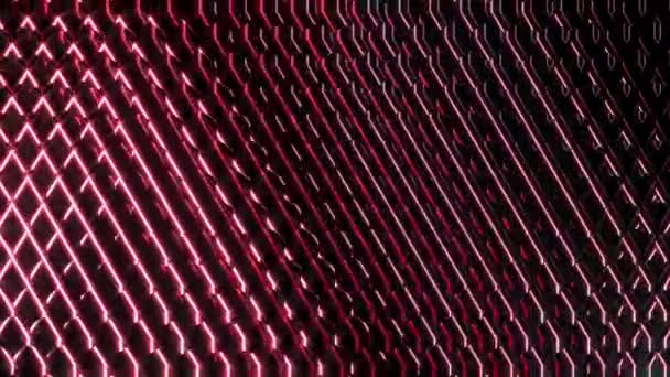 Vacker Video Linjer Abstrakta Bakgrunder Mångfärgade Texturer Med Röd Färg — Stockvideo